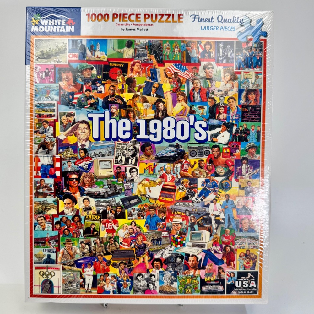 White Mountain Puzzles The 1980s 1000 Piece Jigsaw Puzzle 868 NEW SEALED